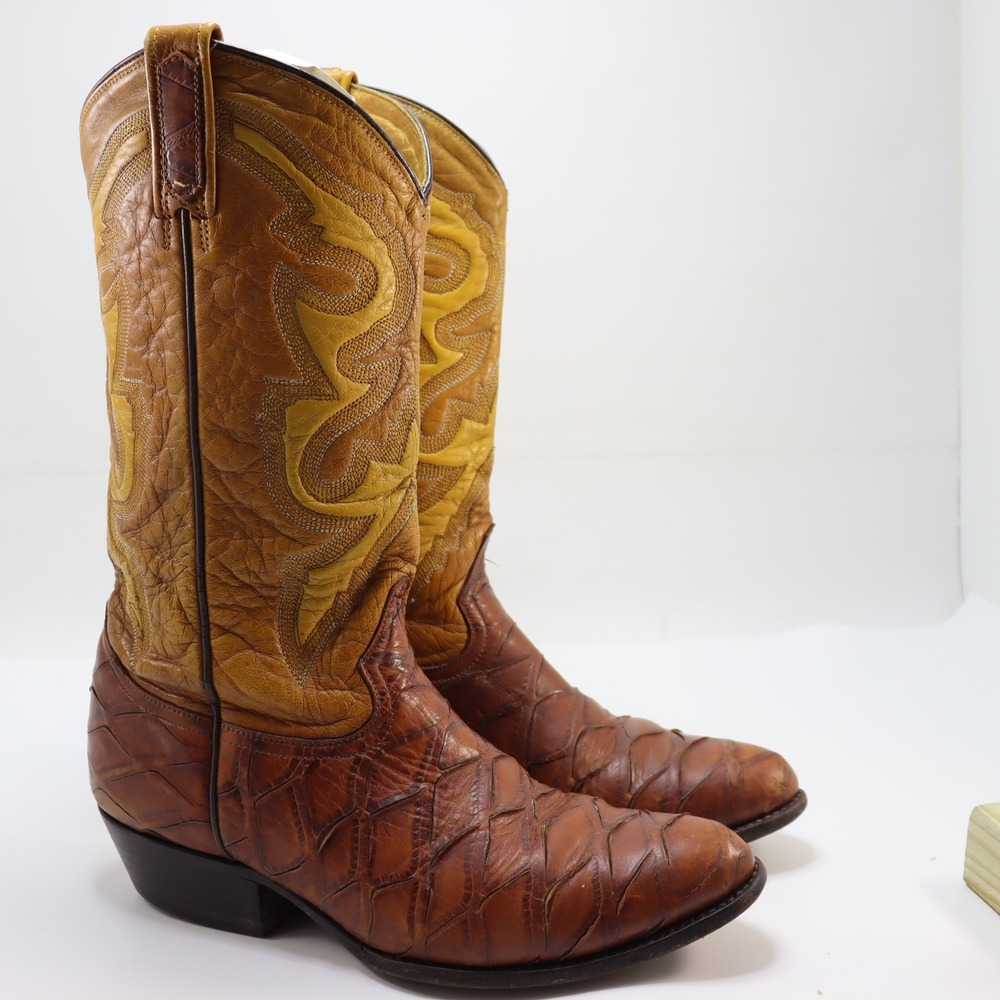 Rudel ExoticWestern Cowboy Boots 28EE (10) Brown Mens Western Cowboy